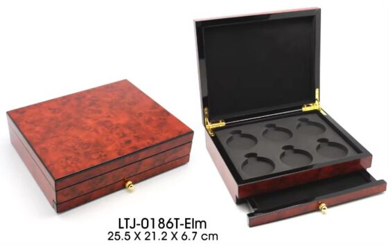 Wooden box for pocket watch - Image 4